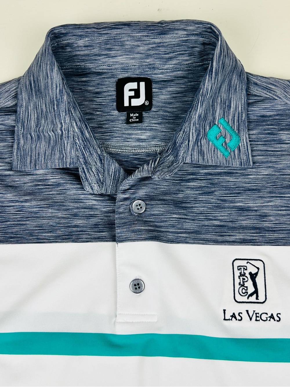 Footjoy Short Sleeve “TPC Las Vegas” Golf Polo Shirt Mens XL FJ Collar Logo PGA
